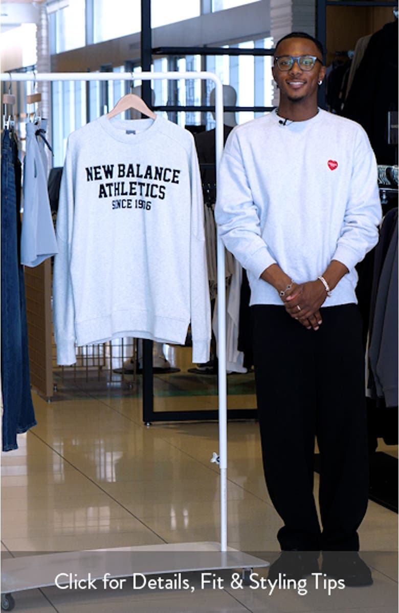 Varsity French Terry Crewneck Sweatshirt, sales video thumbnail