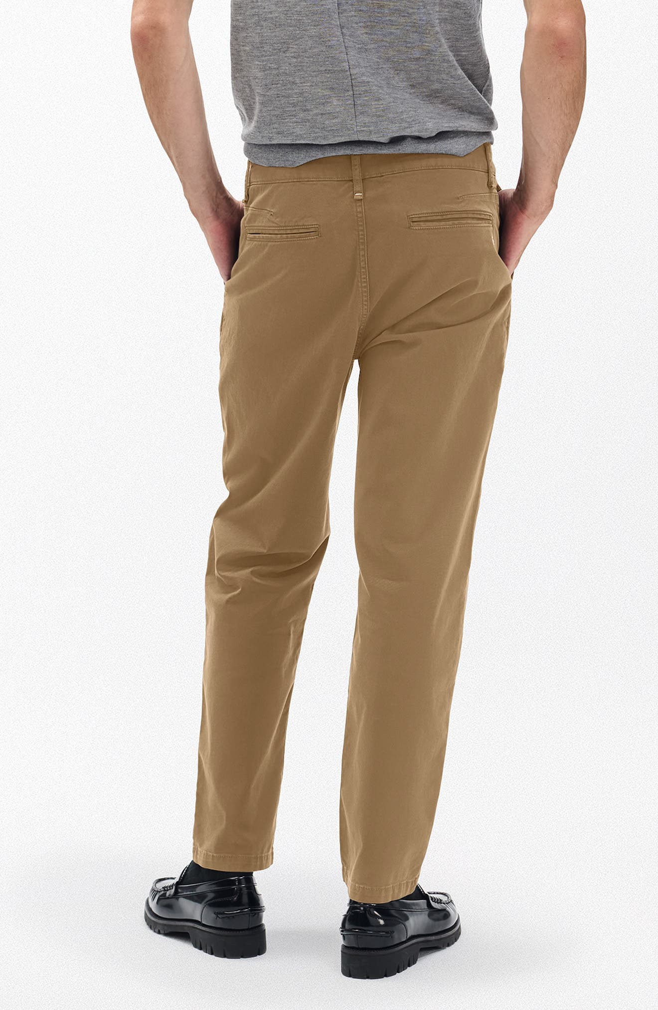 Evan Trim Fit Pleated Stretch Cotton Chinos - image 4