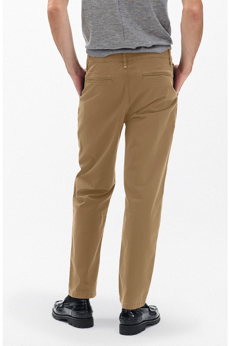 Evan Trim Fit Pleated Stretch Cotton Chinos, Alternate, color, BARK