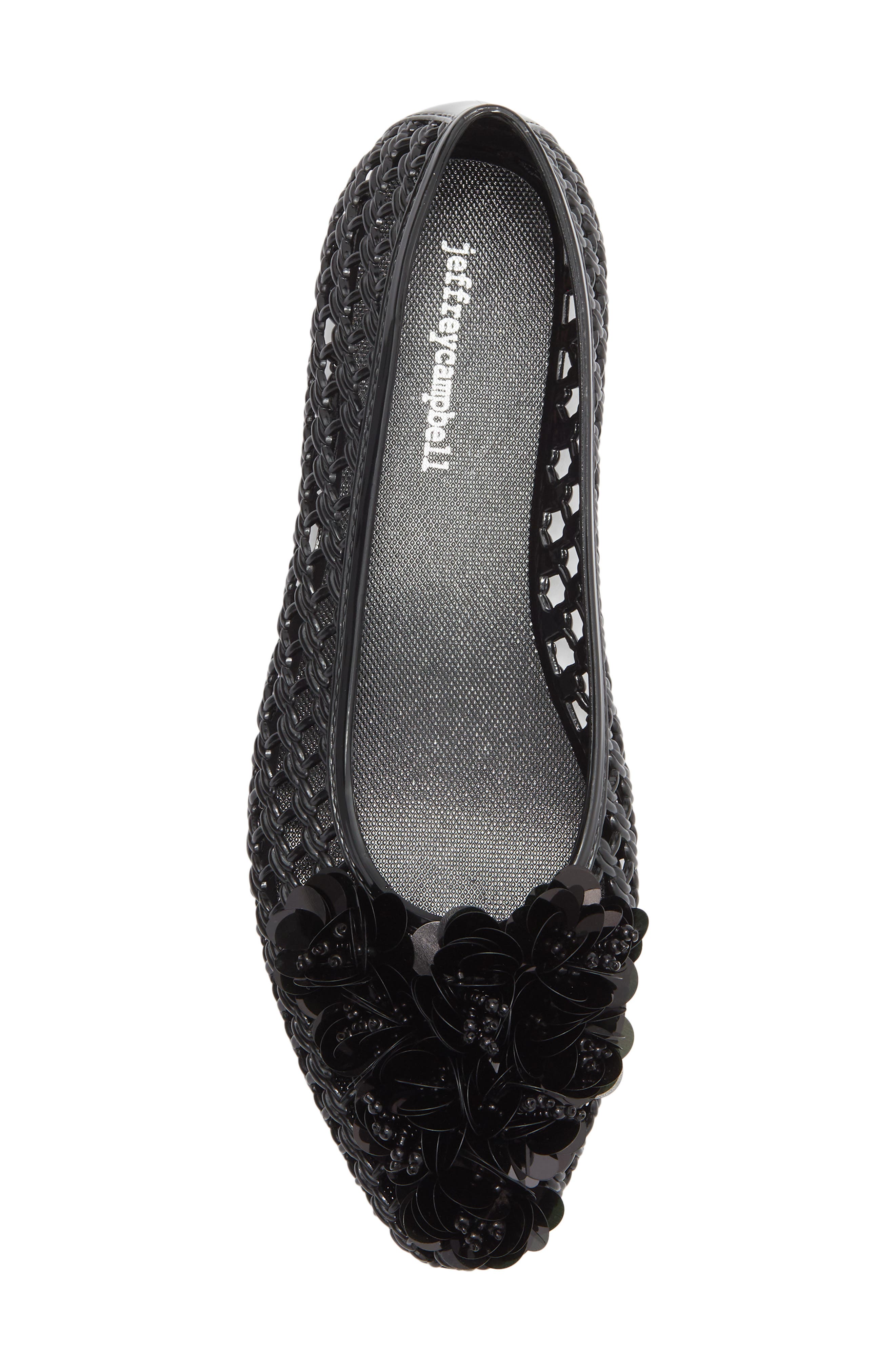 Jeffrey Campbell Whimzy Jelly Flat, Alternate, color, Black Combo
