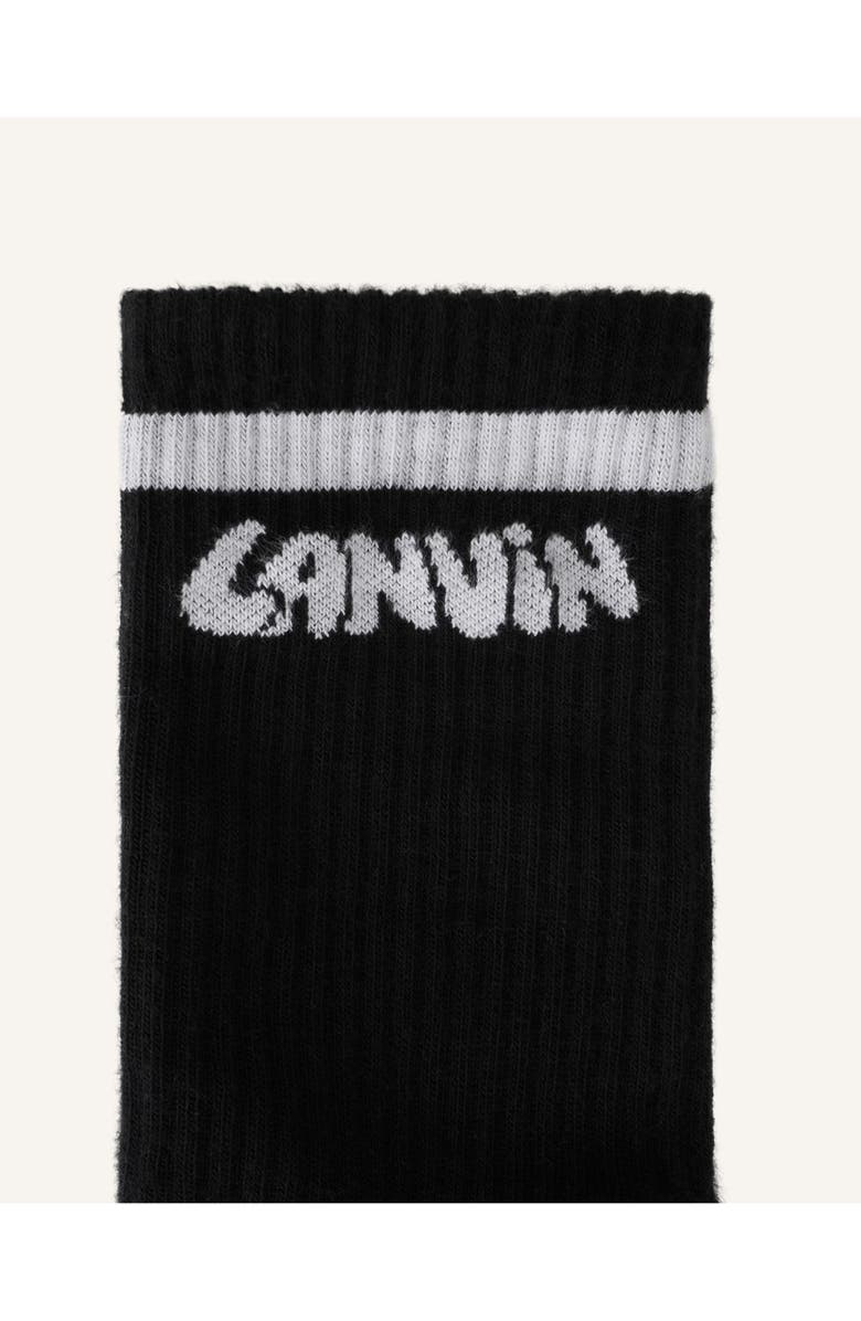 Lanvin Cotton Socks, Alternate, color, Black