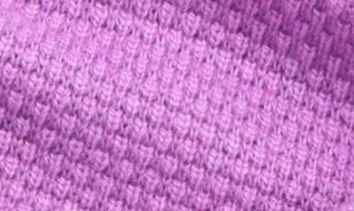 Portolano Neck Warmer In Popcorn Stitch In Purple