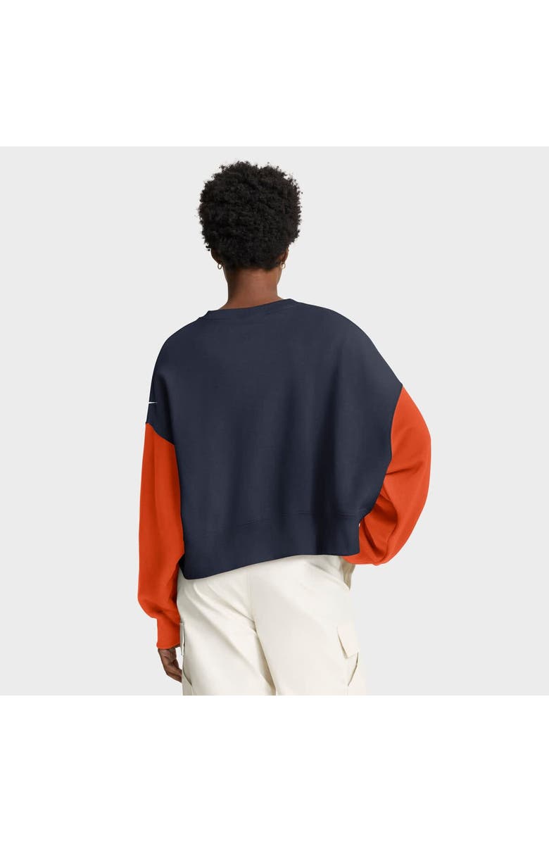 Nike Women's Nike Navy Chicago Bears Oversized Color-Block Pullover Sweatshirt, Alternate, color, Navy