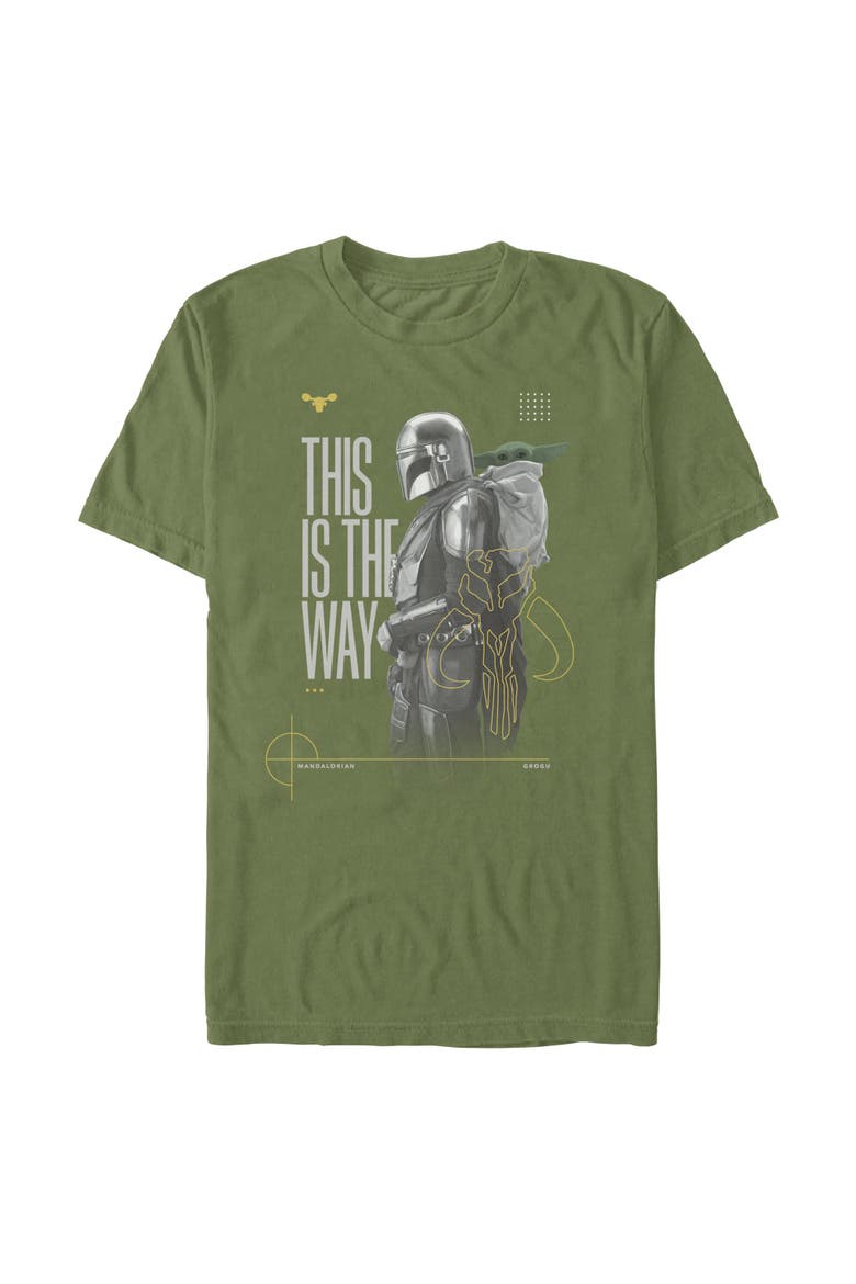 Men's Star Wars The Mandalorian and Grogu This Is The Way Bounty Hunter  Graphic T-Shirt, Main, color, Military Green