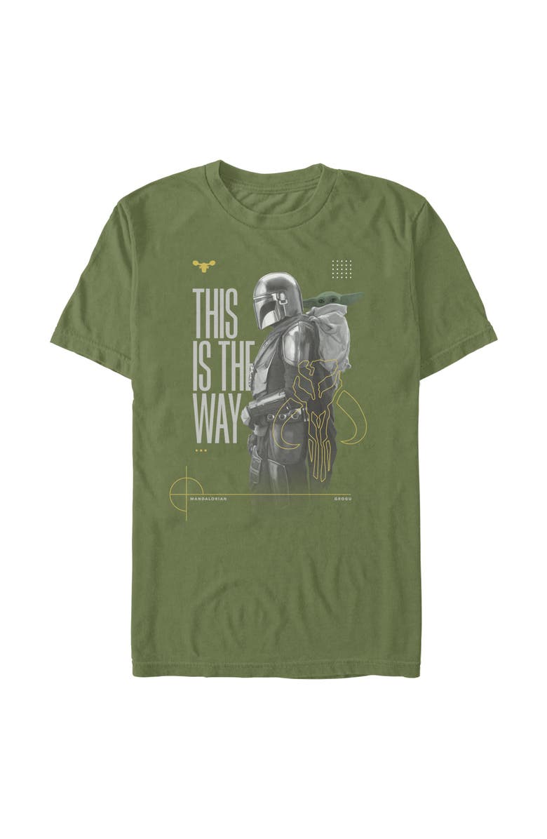Star Wars: The Mandalorian and Grogu Men's Star Wars The Mandalorian and Grogu This Is The Way Bounty Hunter  Graphic T-Shirt, Main, color, Military Green