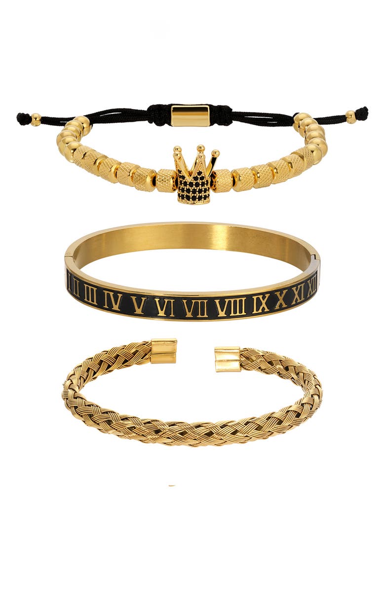 EYE CANDY LOS ANGELES King Henry 3-Piece Bracelet Set, Alternate, color, Gold