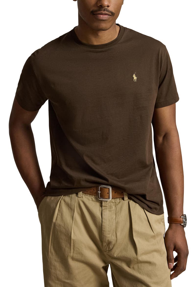 Classic Fit Solid Cotton Jersey T-Shirt, Main, color, NUTMEG BROWN