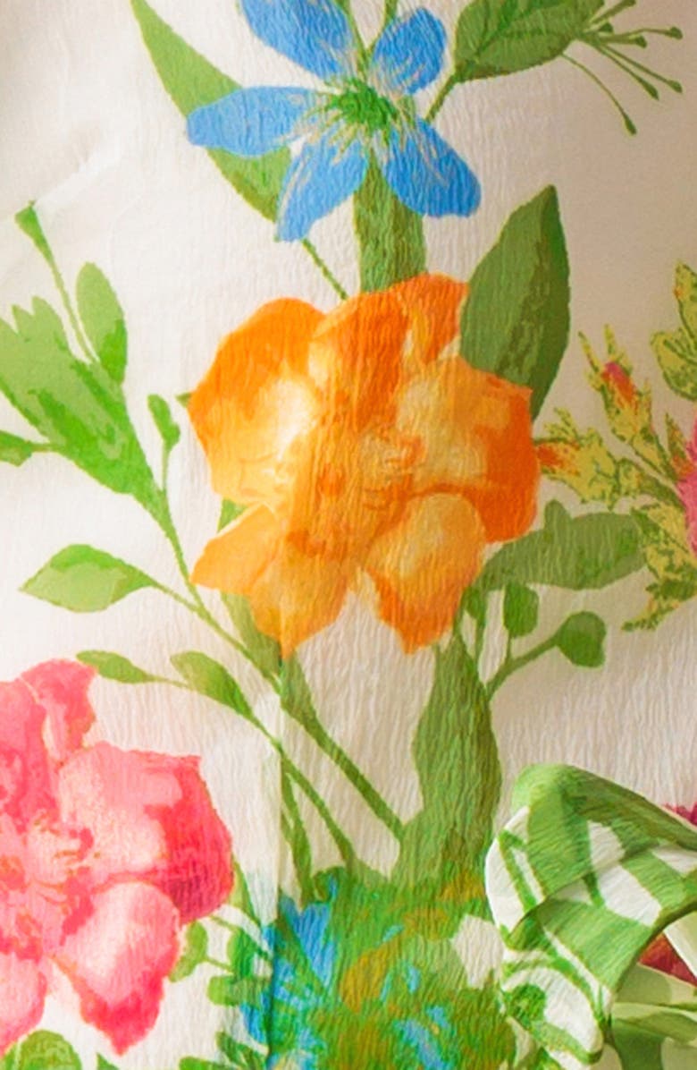 FLYING TOMATO Floral Short Sleeve Midi Shirtdress, Alternate, color, 