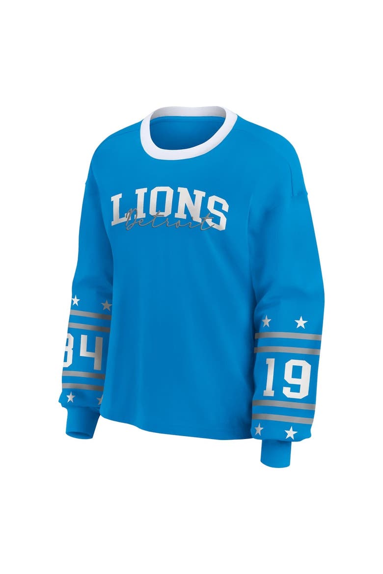 Women's WEAR by Erin Andrews  Blue Detroit Lions Sport Long-Sleeve T-Shirt, Alternate, color, Blue