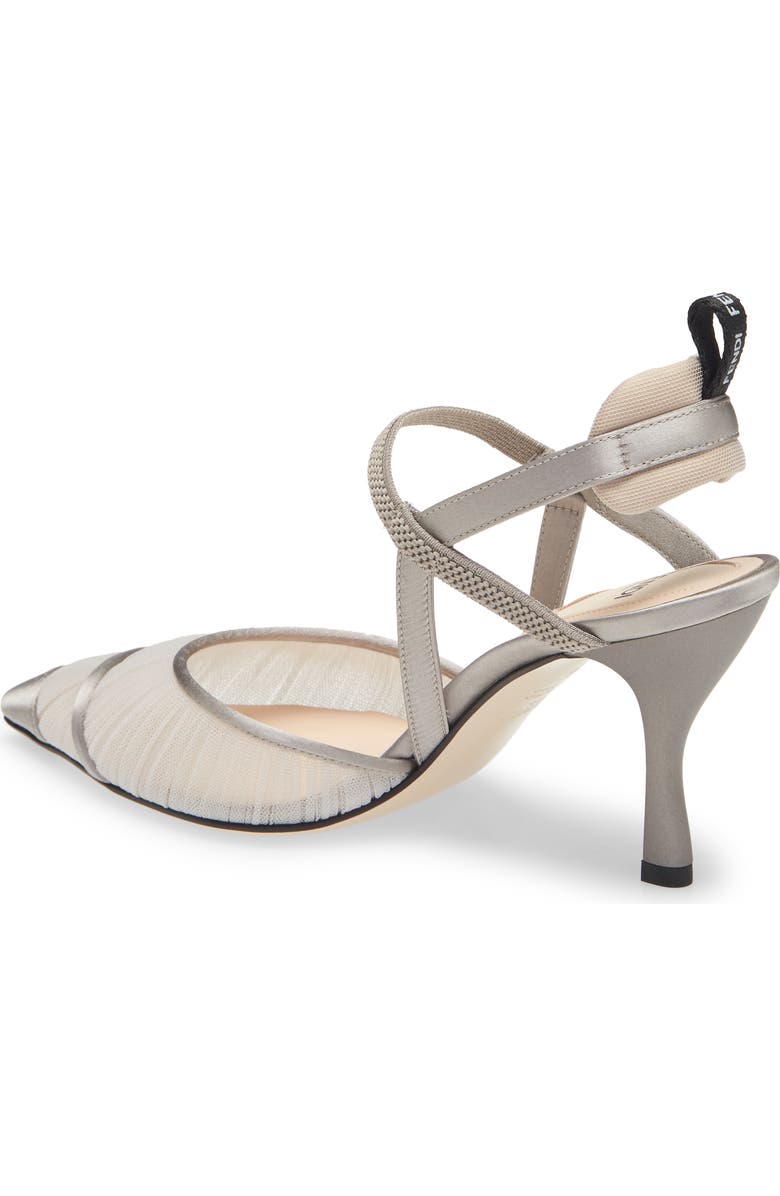 Fendi Colibri Tulle Pointed Toe Slingback Pump, Alternate, color,