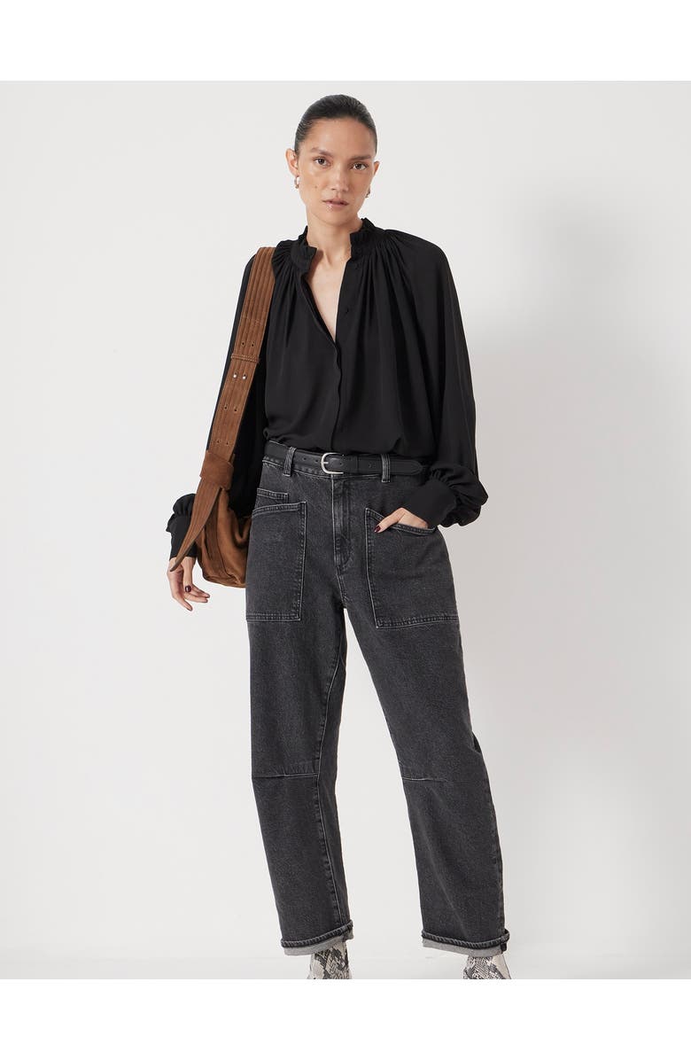 Hush Fleur Floaty Chiffon Blouse, Alternate, color, Black