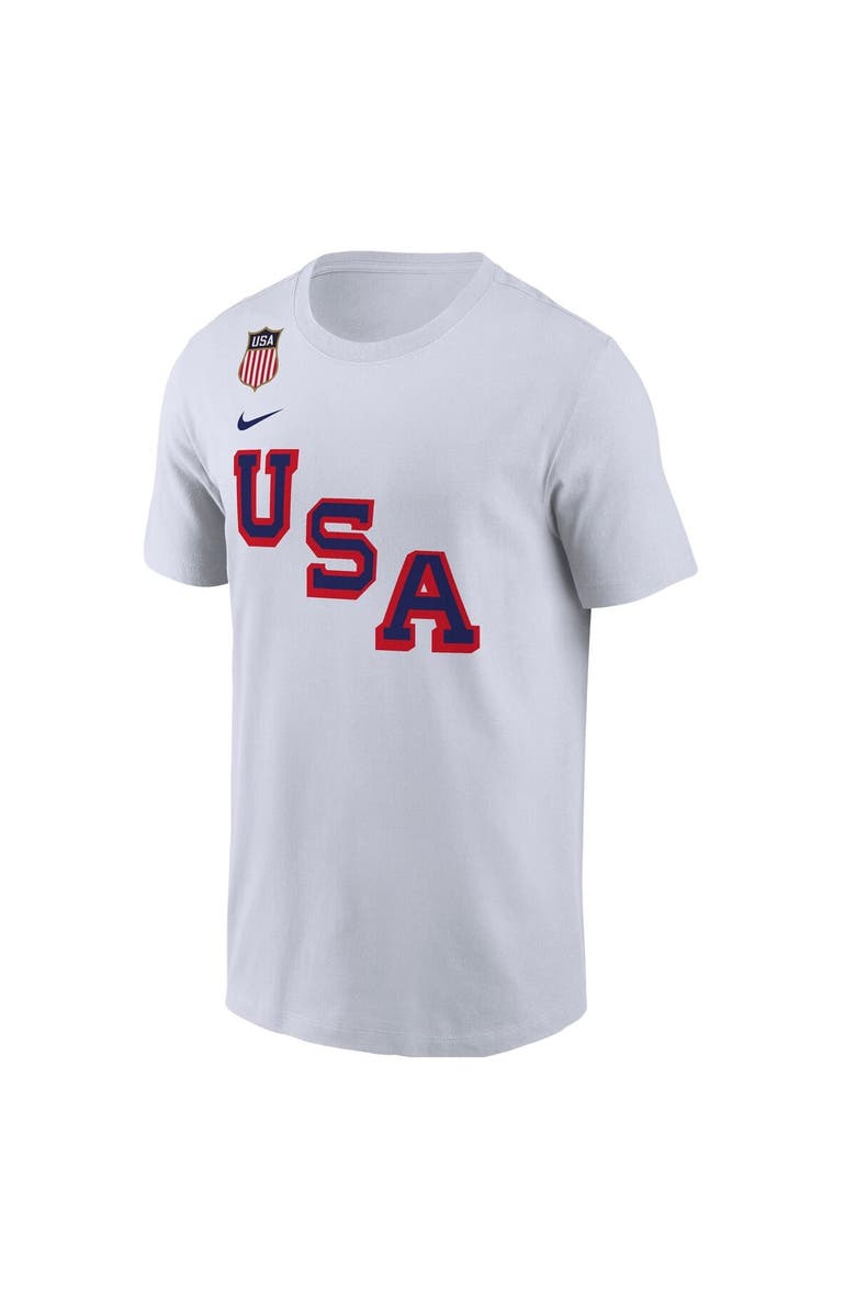Nike Men's Nike Auston Matthews White US Hockey 2026 Name & Number T-Shirt, Alternate, color, White