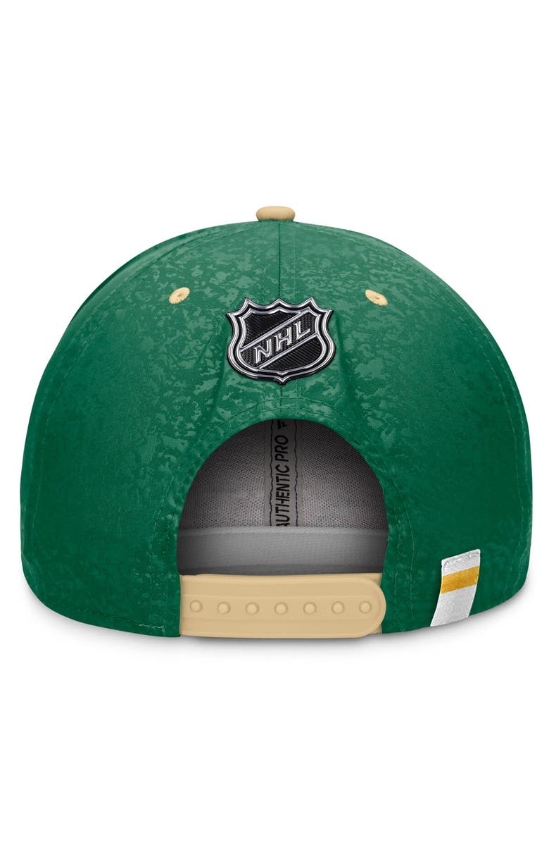 FANATICS Men's Fanatics Branded Kelly Green/Yellow Minnesota Wild Authentic Pro Snapback Hat, Alternate, color, 