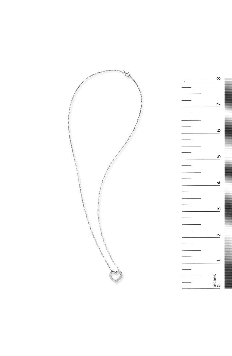Haus of Brilliance 14K Gold 1/2 Carat Lab Grown Diamond Heart Shape Pendant Necklace, Alternate, color, White