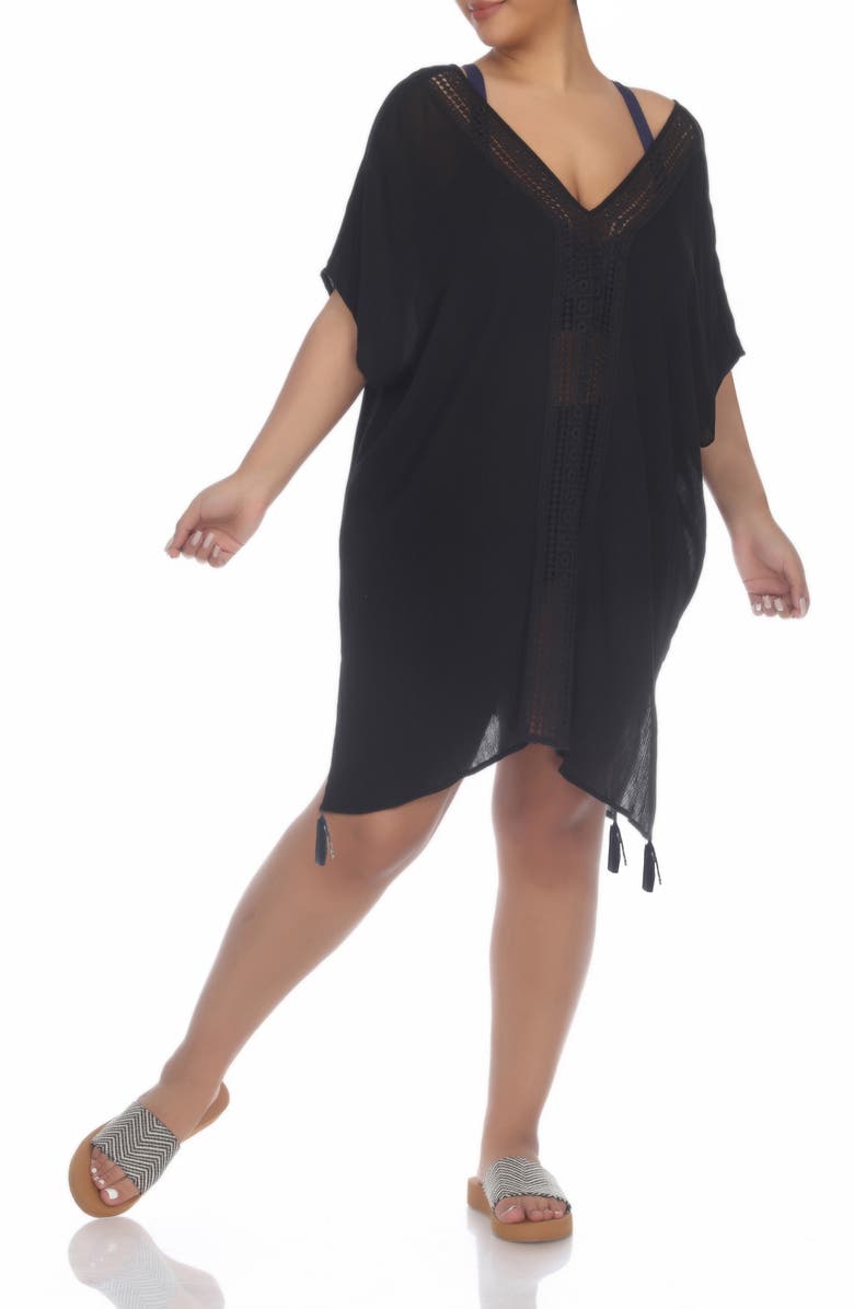BOHO ME Crochet Trim Coverup, Main, color, 