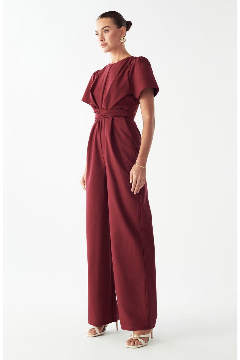Riva Jumpsuit, Alternate, color, Burgundy