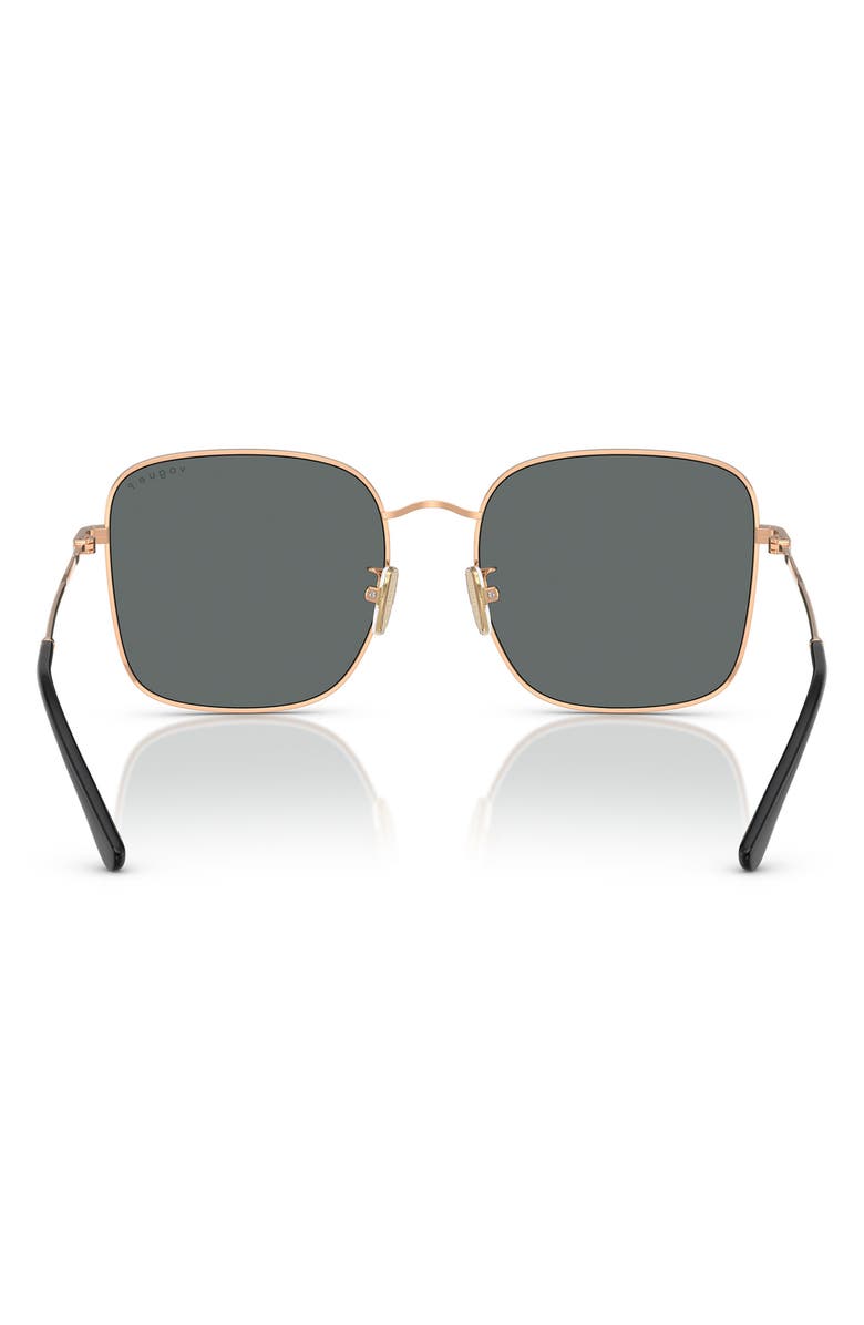 VOGUE 57mm Square Sunglasses, Alternate, color, Rose Gold Polarized