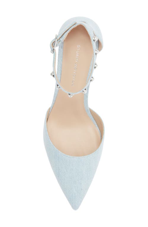 Stuart Weitzman Faux Pearl Block Heel Pump