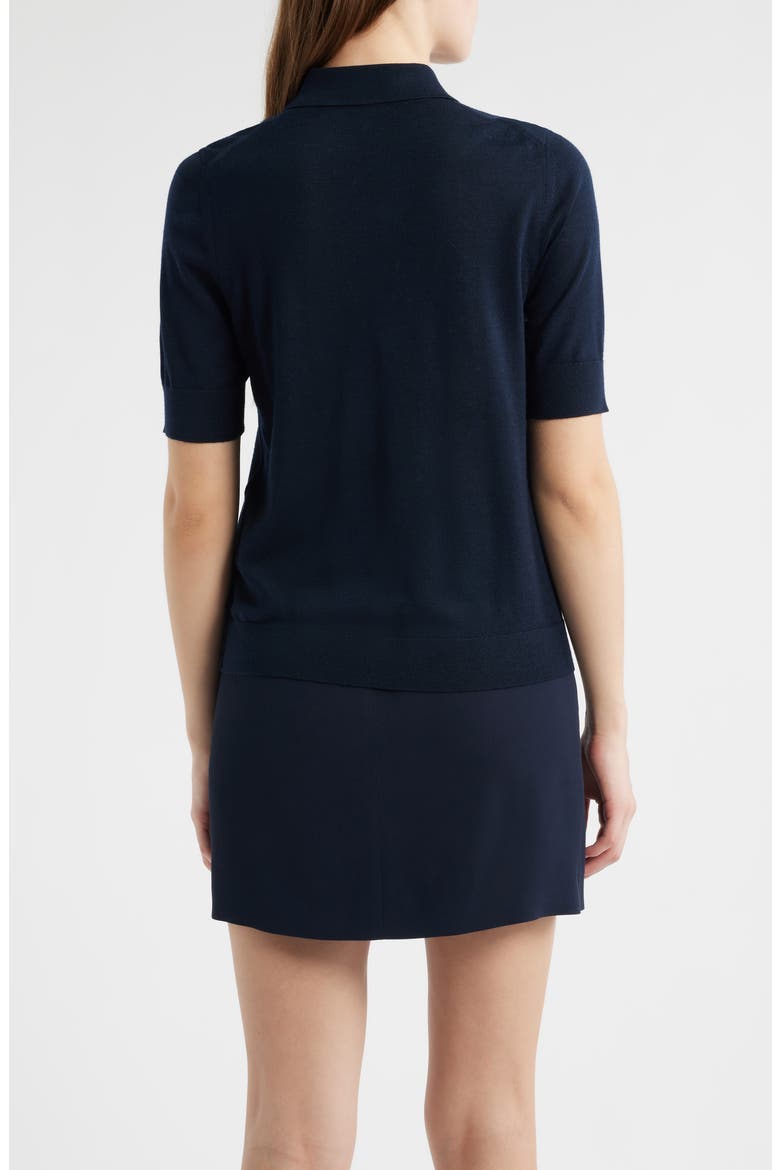 Fidenka Virgin Wool Polo Sweater, Alternate, color, DK BU