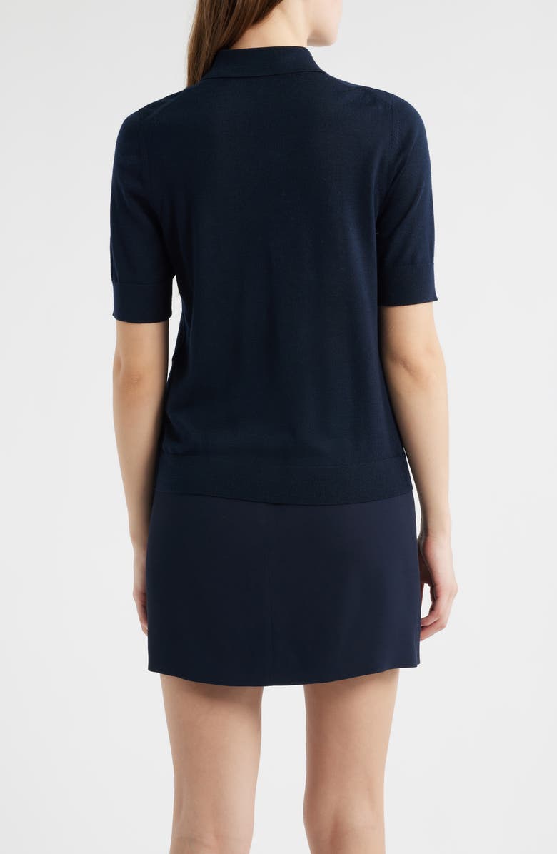 BOSS Fidenka Virgin Wool Polo Sweater, Alternate, color, Sky Captain