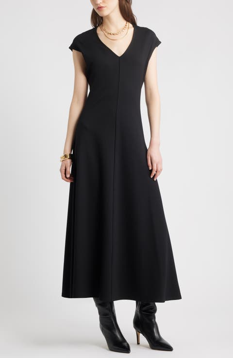 Cap Sleeve Fit & Flare Dress