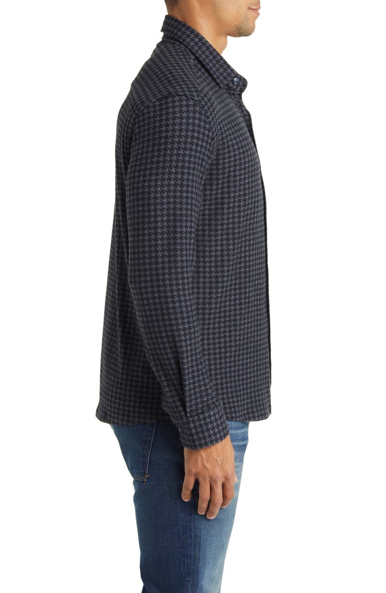 Stone Rose Houndstooth Tech Fleece Button-Up Shirt, Alternate, color, 