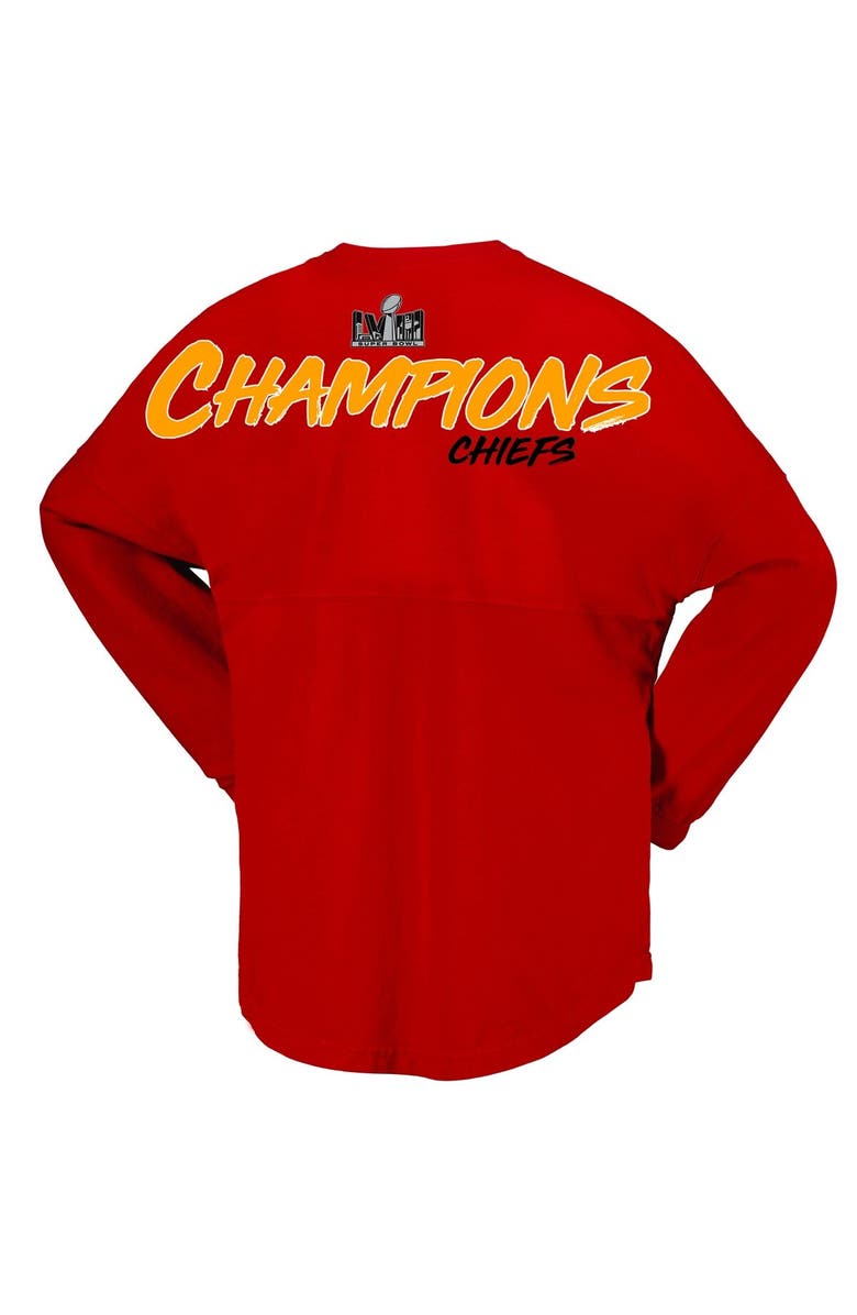 FANATICS Women's Fanatics Branded  Red Kansas City Chiefs Super Bowl LVIII Champions Lace-Up Long Sleeve Jersey T-Shirt, Alternate, color, 