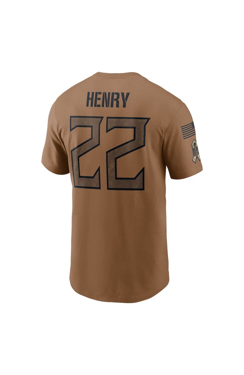 Nike Men's Nike Derrick Henry Brown Tennessee Titans 2023 Salute To Service Name & Number T-Shirt, Alternate, color, 