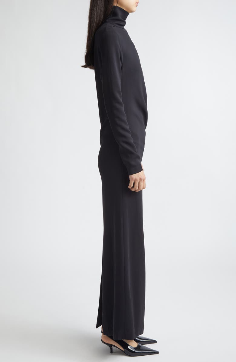 TOTEME Twist Long Sleeve Dress, Alternate, color, Black