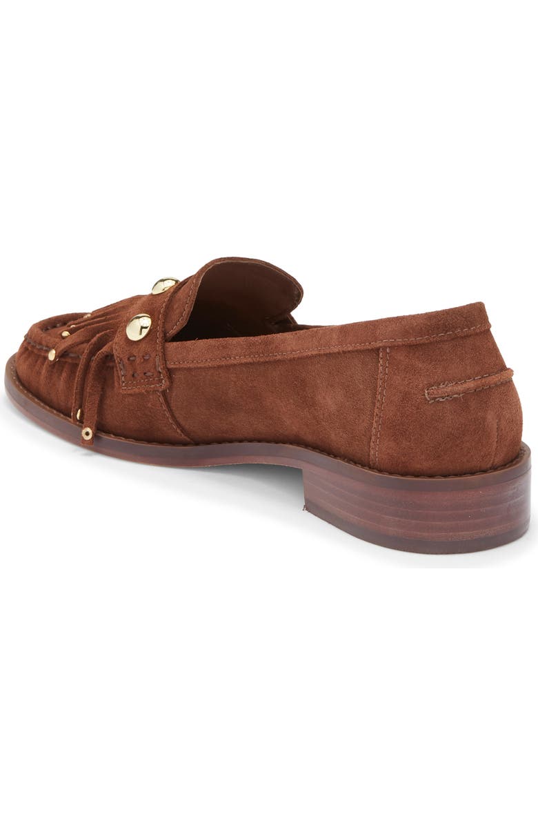 Cinq à Sept Gina Studded Loafer, Alternate, color, Dark Sepia