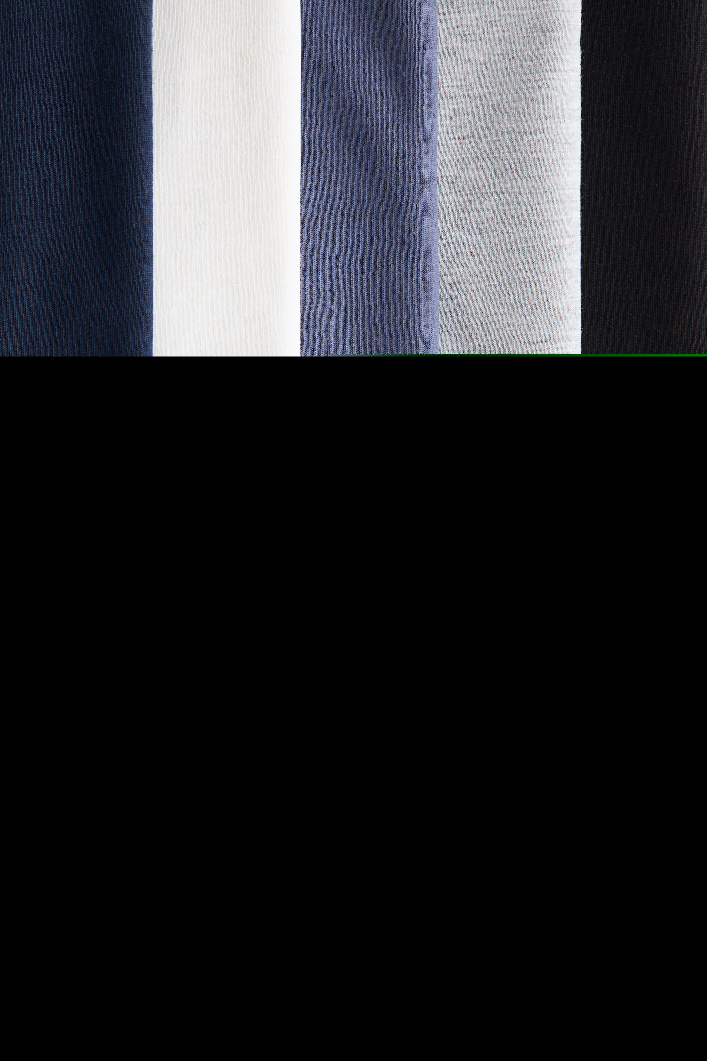 5-pack Cotton T-shirts, Alternate, color, Blue/light gray melange