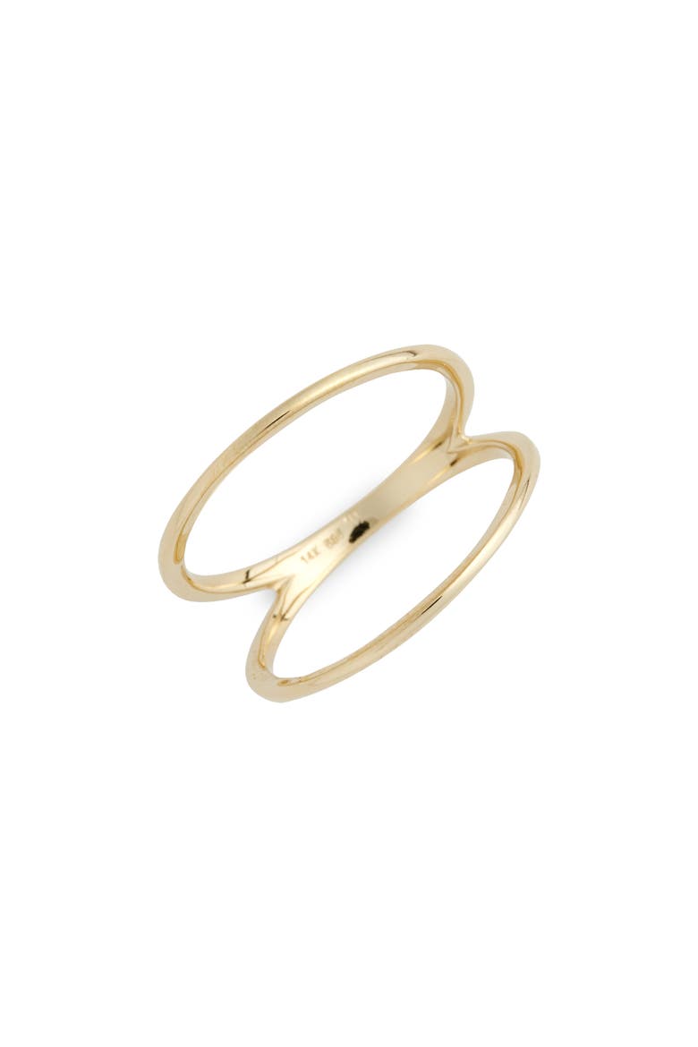 14K Two Bar Ring (Nordstrom Exclusive), Main, color, YELLOW GOLD