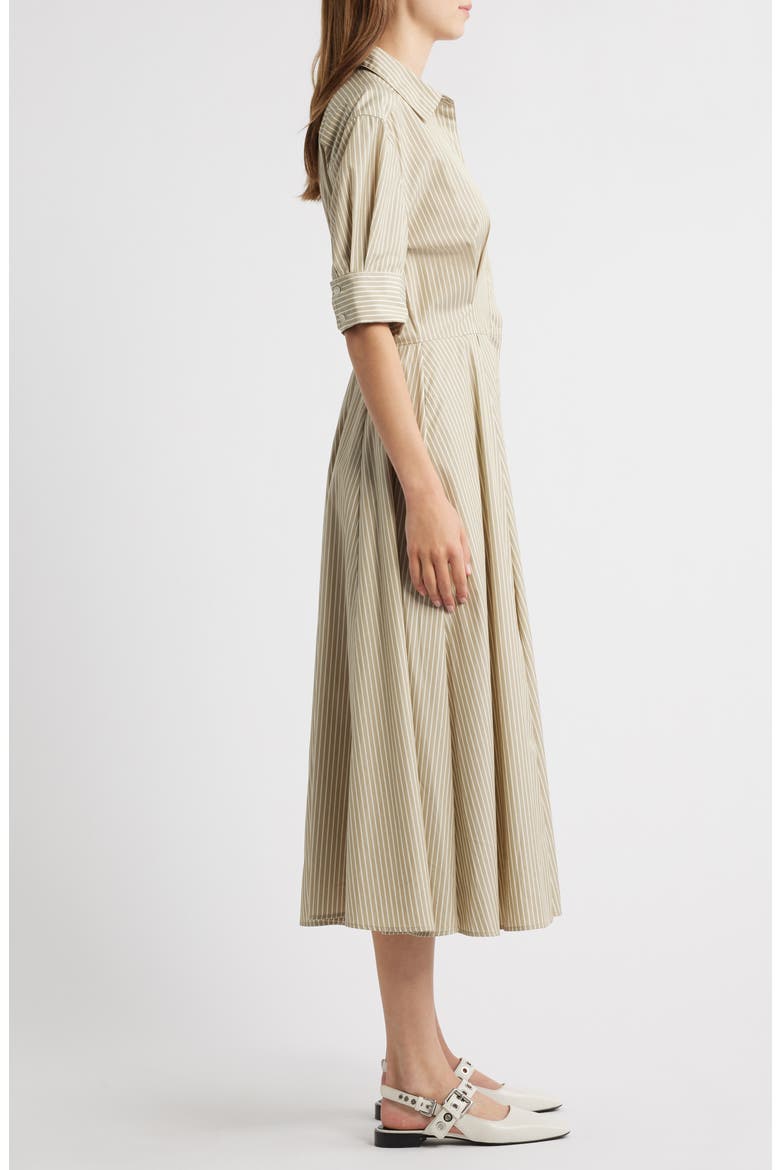 Aiden Stripe Poplin Maxi Shirtdress, Alternate, color, BEIGE STRIPE