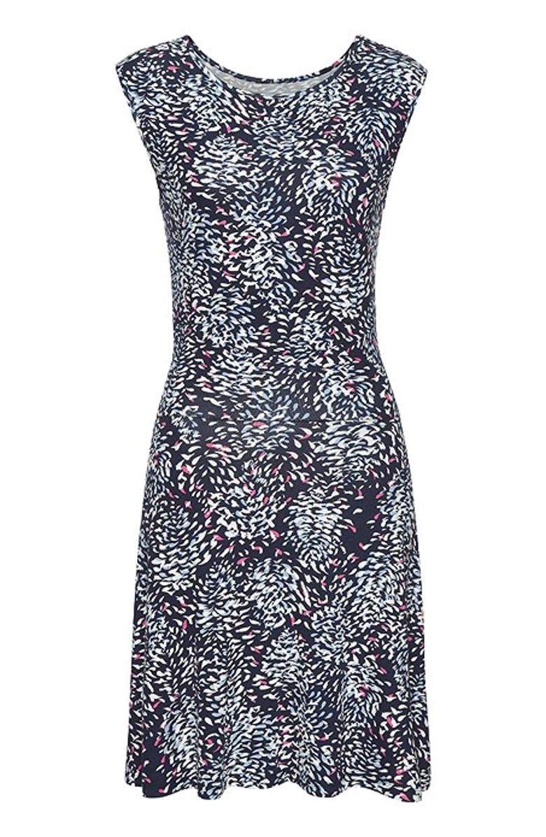 LASCANA Women's Sleeveless Print Dress, Alternate, color, Blue-Printed
