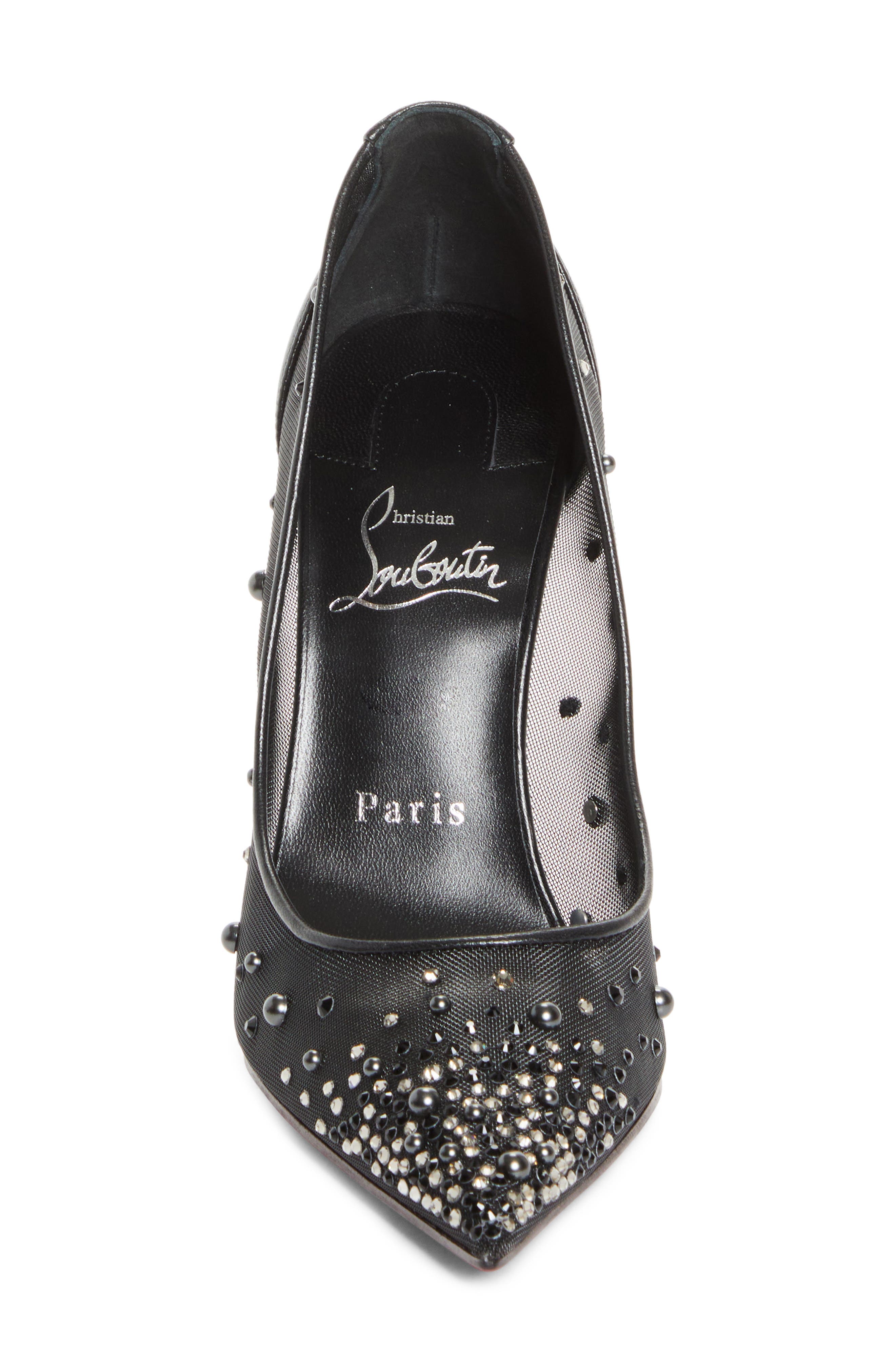 Christian Louboutin Miss Z Degrastrass Pointed Toe Pump, Alternate, color, Black