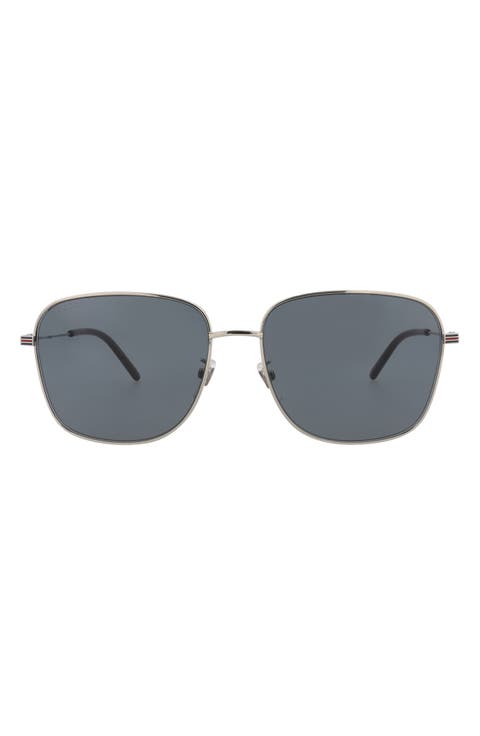 61mm Square Sunglasses