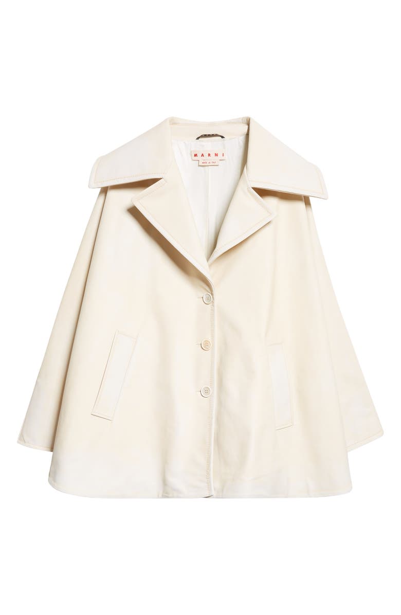 Marni Printed Calfskin Leather Cape, Main, color,