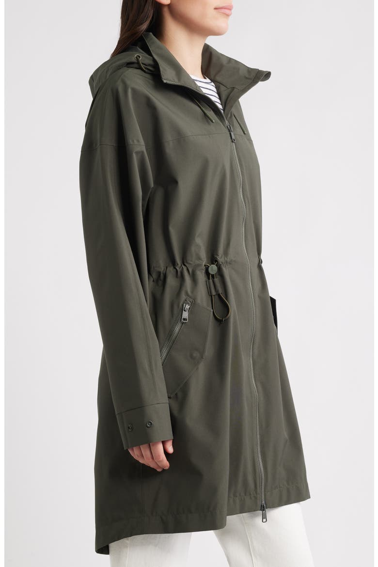 Piper 2.0 Hooded Water Repellent Raincoat, Alternate, color, OLIVE