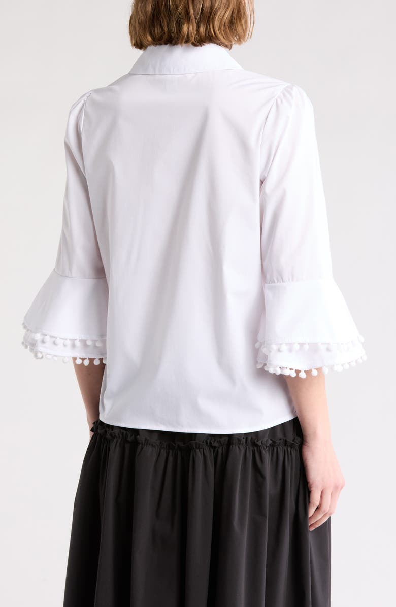 BY DESIGN Angel Button-Up Shirt, Alternate, color, White