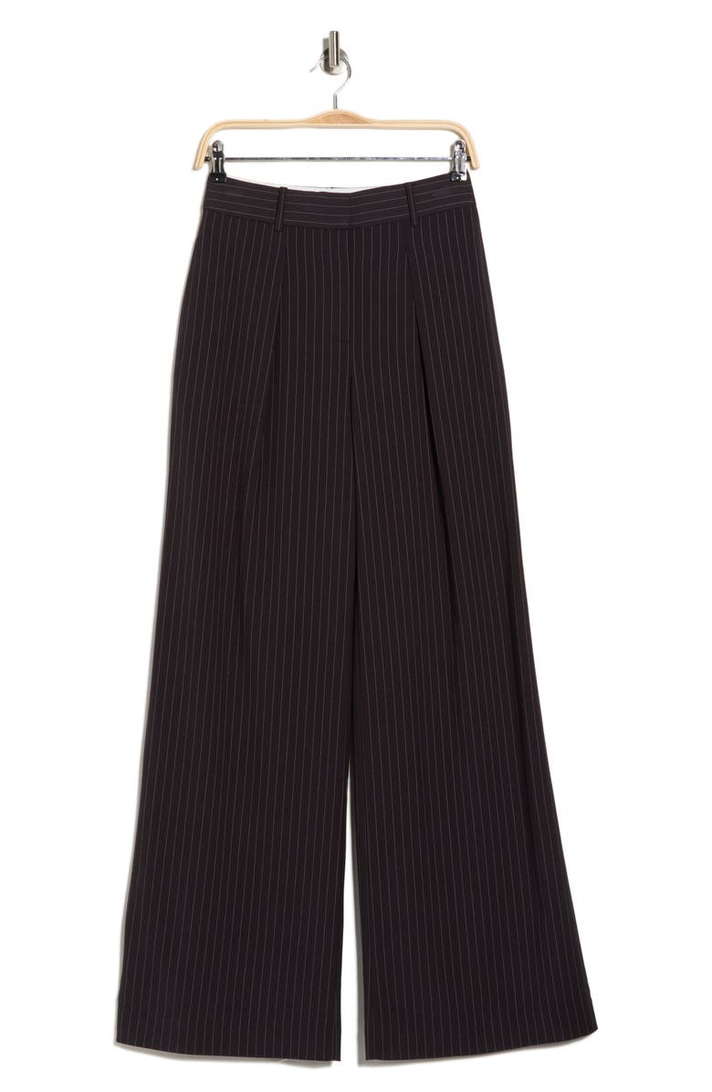 Ramy Brook Edda Wide Leg Pants, Alternate, color, Black Pinstripe