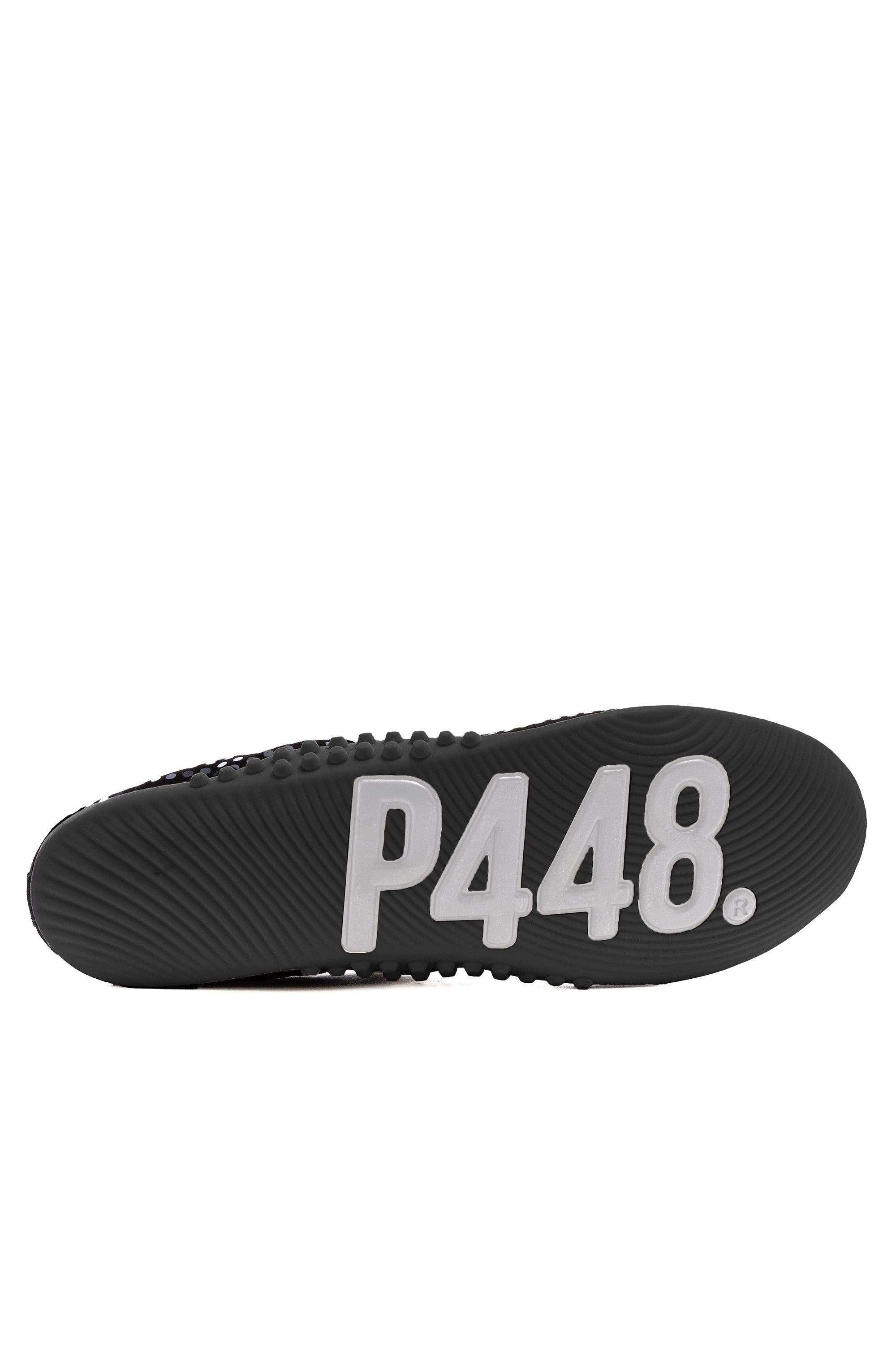 P448 Stella Paillettes Ballet Flat, Alternate, color, Black/Silver