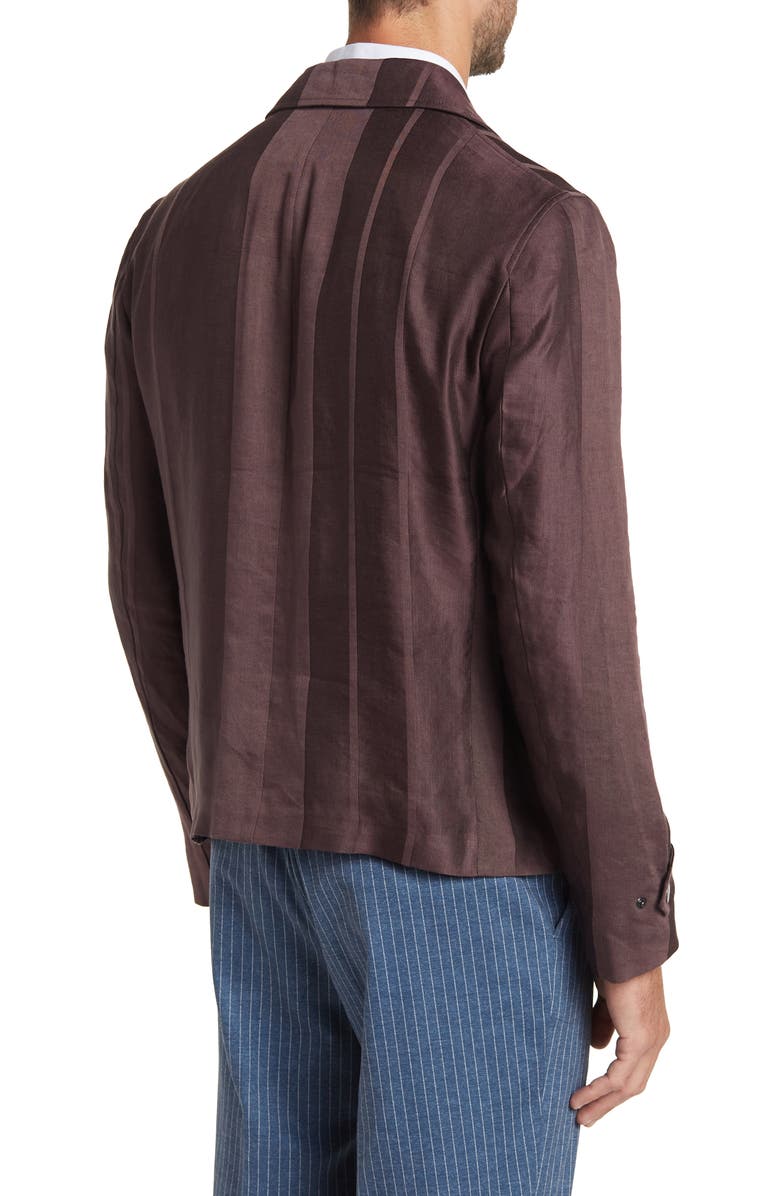 John Varvatos Slim Fit Linen Blend Zip Jacket, Alternate, color,