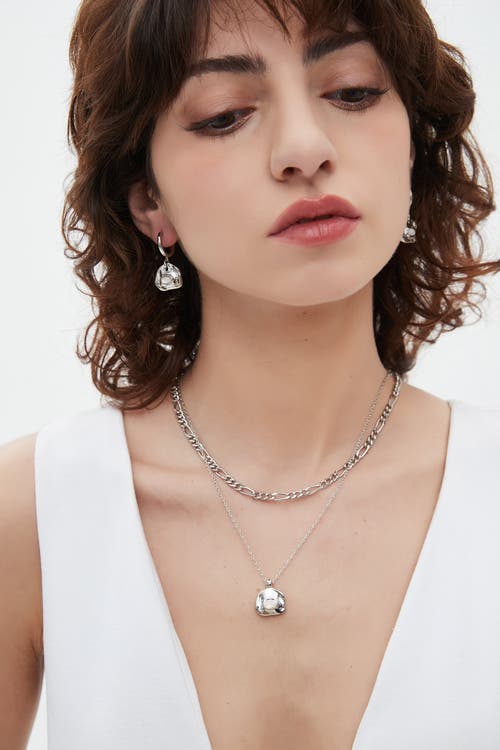 Classicharms Aria Gemstone Hoop Drop Earrings In Metallic