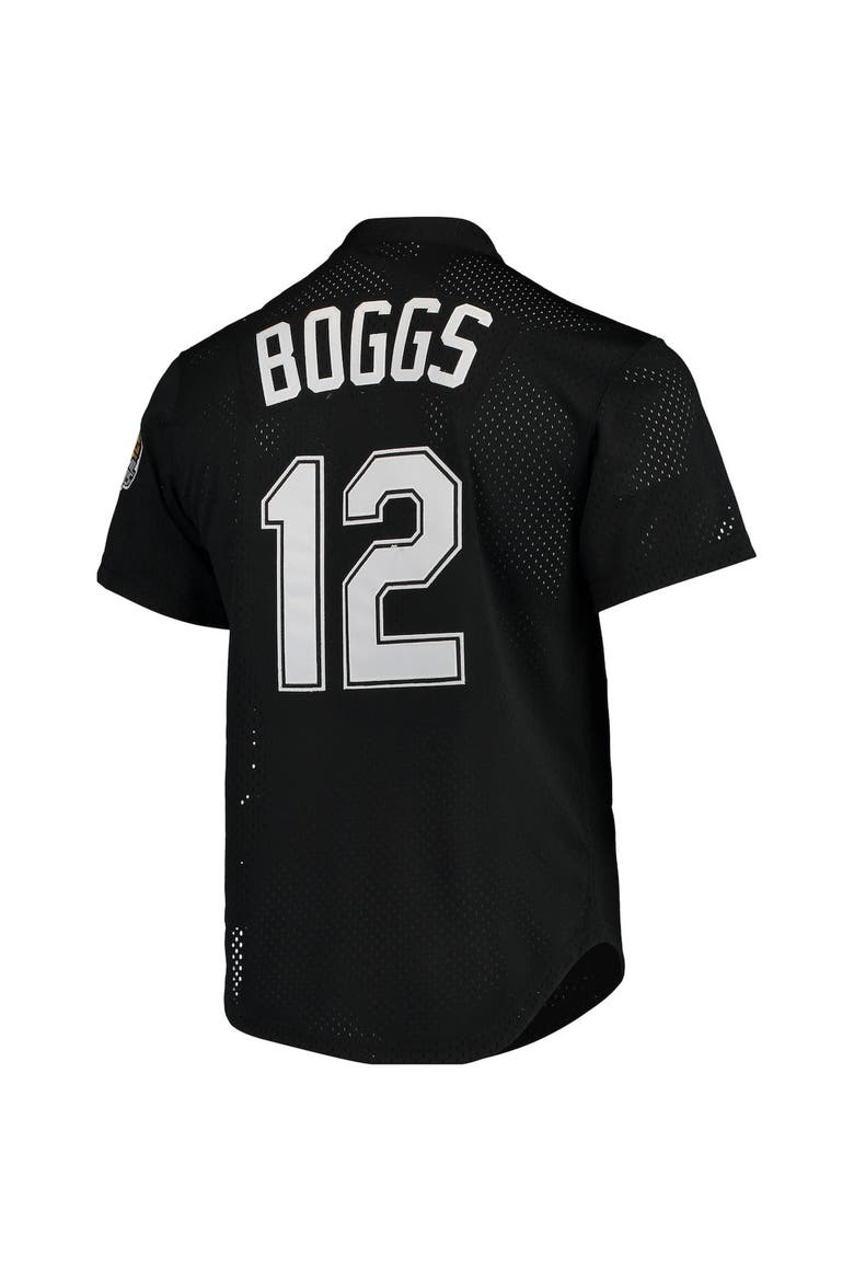Men's Mitchell & Ness Wade Boggs Black Tampa Bay Rays Cooperstown Collection 1991 Mesh Batting Practice Jersey, Alternate, color, Black
