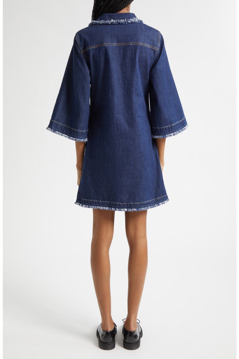 Dany Fringe Denim Shirtdress, Alternate, color, TWILIGHT