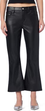 Joe's Faux Leather Mid Rise Crop Bootcut Pants
