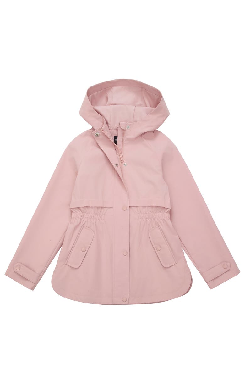 Kids' Trench Coat Hip-Length Hooded Jacket, Alternate, color, Pink
