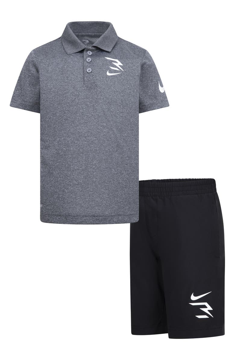 3 Brand Kids' Dri-FIT Polo & Shorts Set, Main, color,