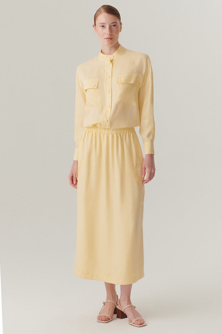 Saylor Midi Skirt, Alternate, color, YELLOW