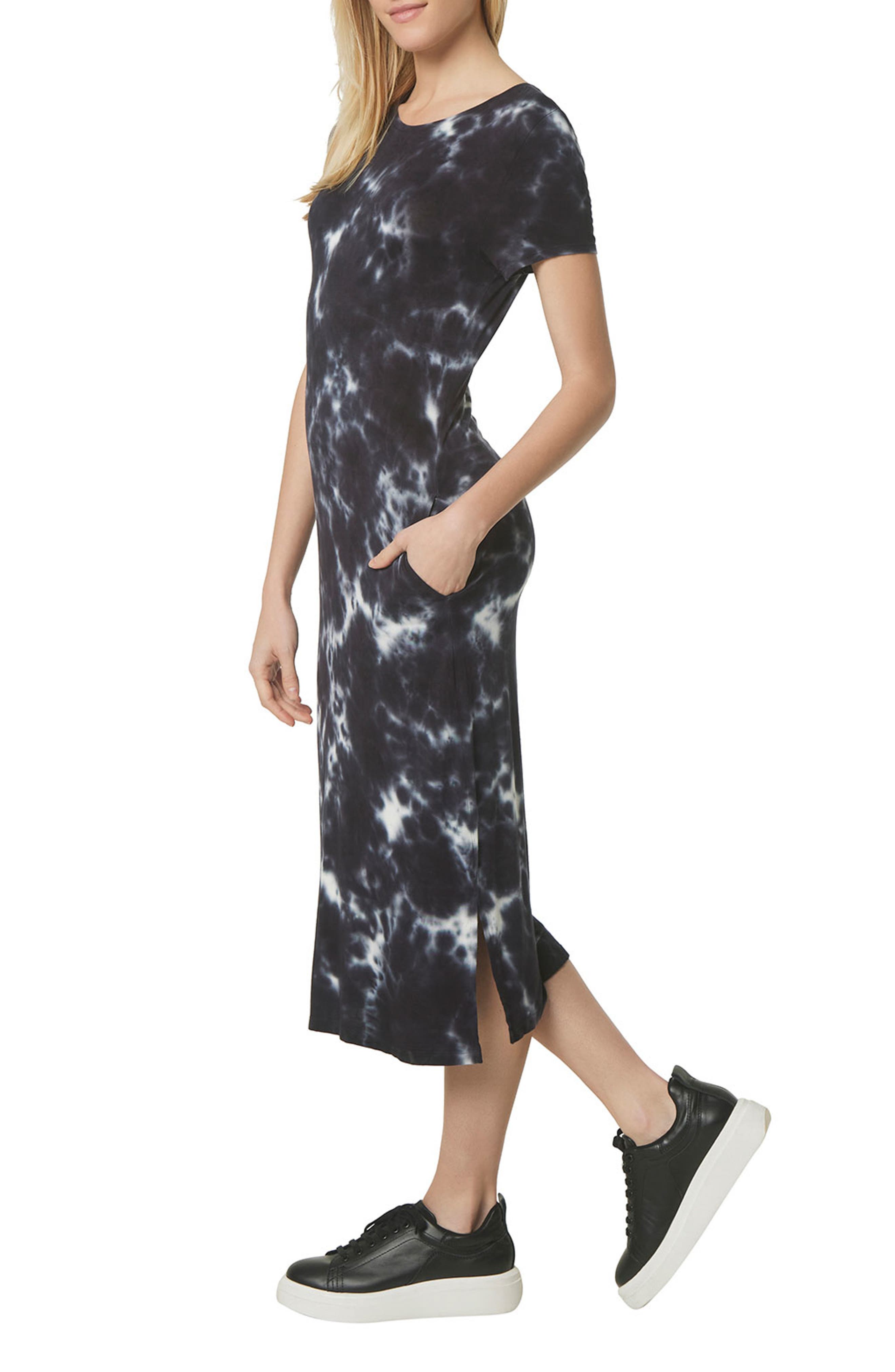 Marc New York Performance Short Sleeve Splotchy Tie Dye Midi Dress ...